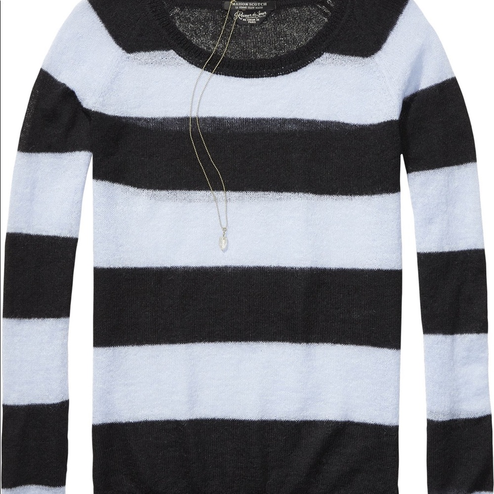 SCOTCH & SODA Blue and Navy Light Knit Sweater